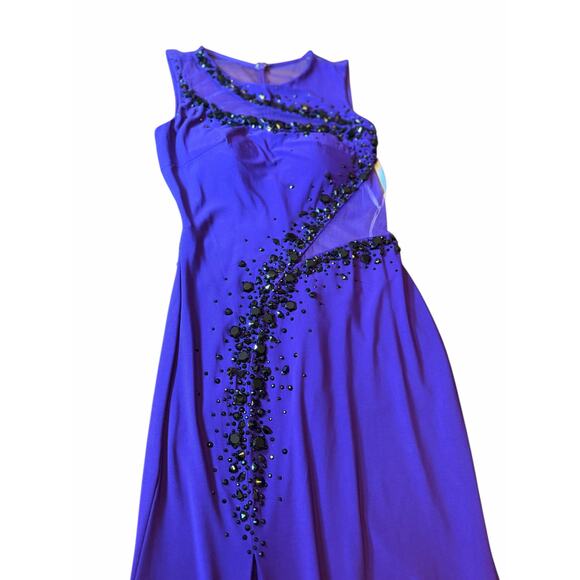 NWT Madison James Purple Black Gown - Size 8 - Picture 12 of 16